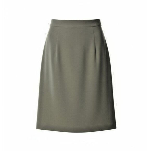 Donna Karan Wool Skirt | Grey | Slit Pockets | Zip Closure | Size 6 - Picture 1 of 7